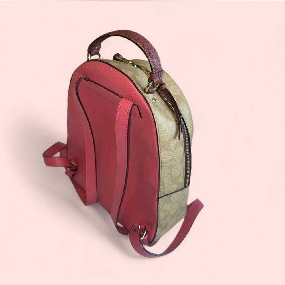 Coach Pink and Tan Backpack